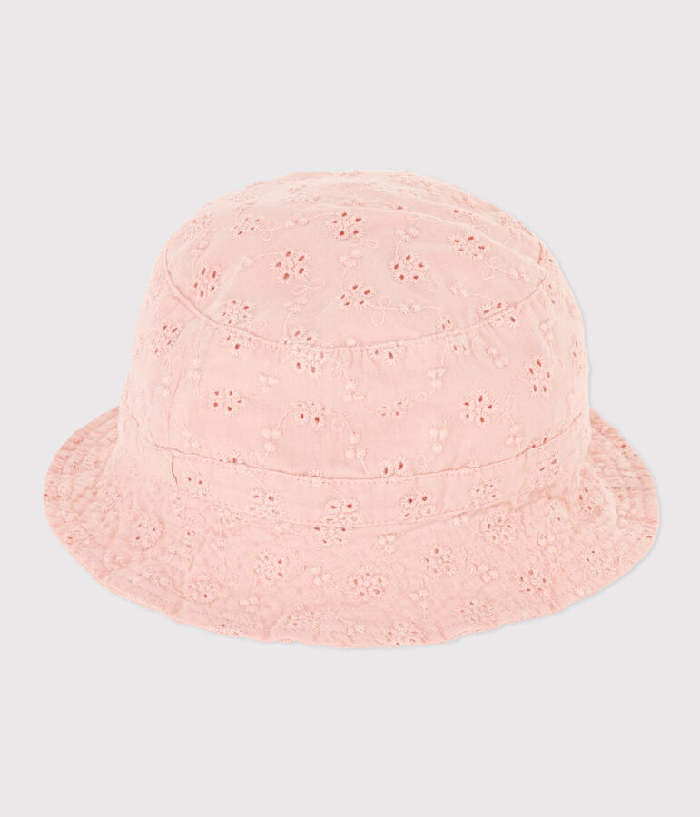 Babies' English embroidery Sun Hat pink