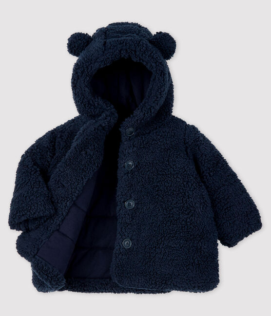 Baby girl's sherpa coat SMOKING blue