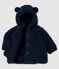 Baby girl's sherpa coat SMOKING blue