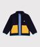 Children's jacket in plain colourblock sherpa SMOKING