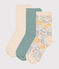 Children's floral cotton socks - 3-pack variante 1
