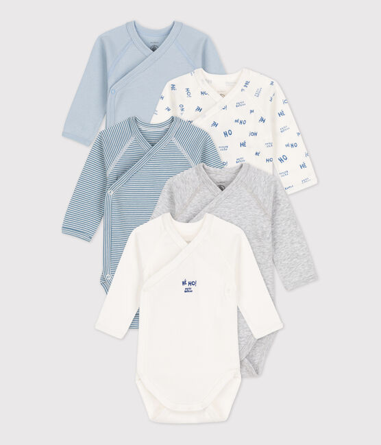 Babies' Long-Sleeved Cotton Bodysuits - 5-Pack variante 1