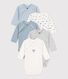 Babies' Long-Sleeved Cotton Bodysuits - 5-Pack