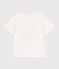 Children's short-sleeved printed cotton T-shirt MARSHMALLOW white