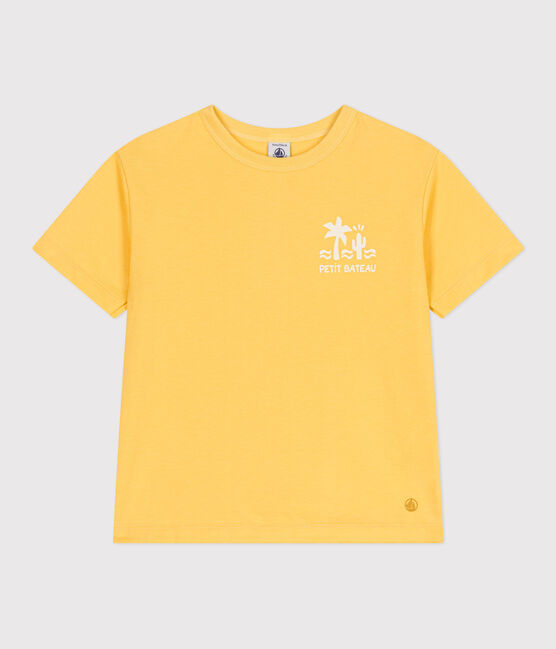 Children's short-sleeved printed cotton T-shirt ORGE yellow
