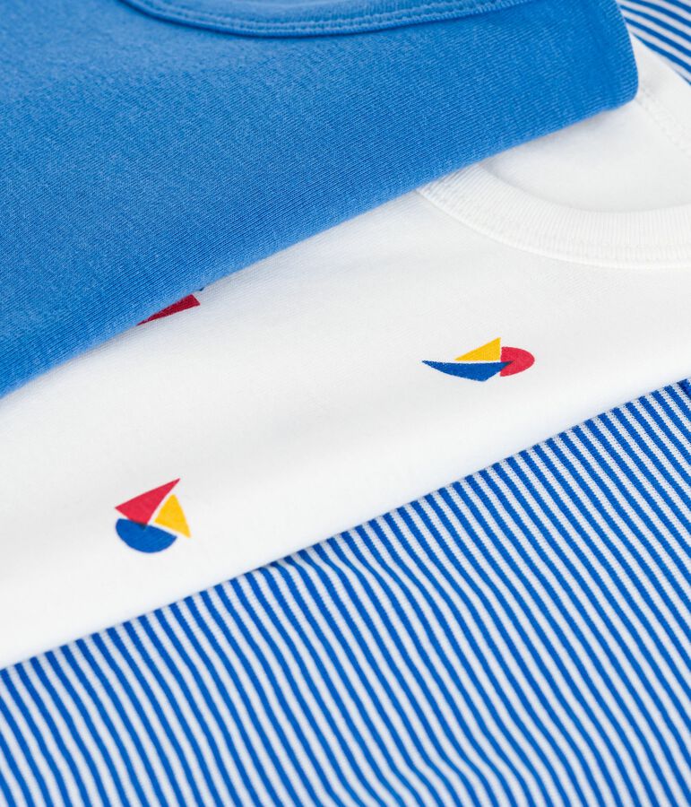 Pack of children's short-sleeved printed cotton T-shirts multicolor