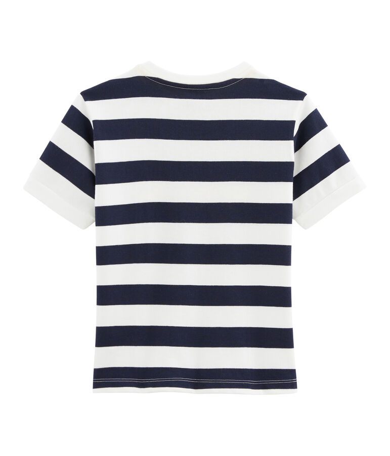Boys' T-Shirt blue/white