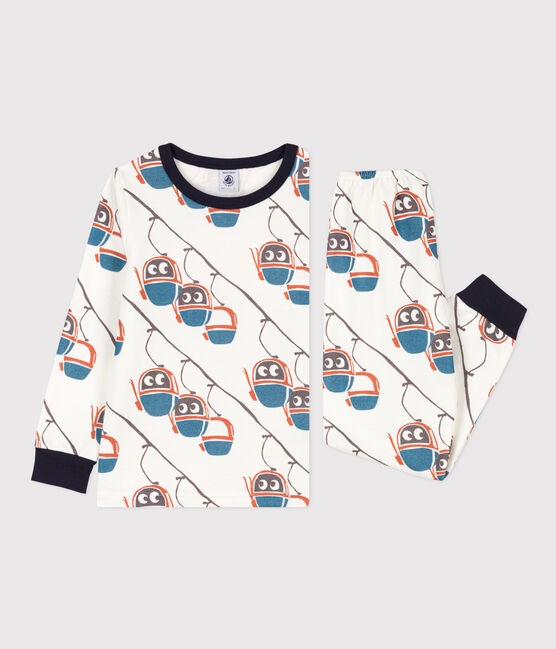 Children's Unisex Gondola Fleece Pyjamas MARSHMALLOW white/MULTICO white