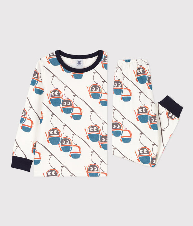 Children's Unisex Gondola Fleece Pyjamas white/multicolor