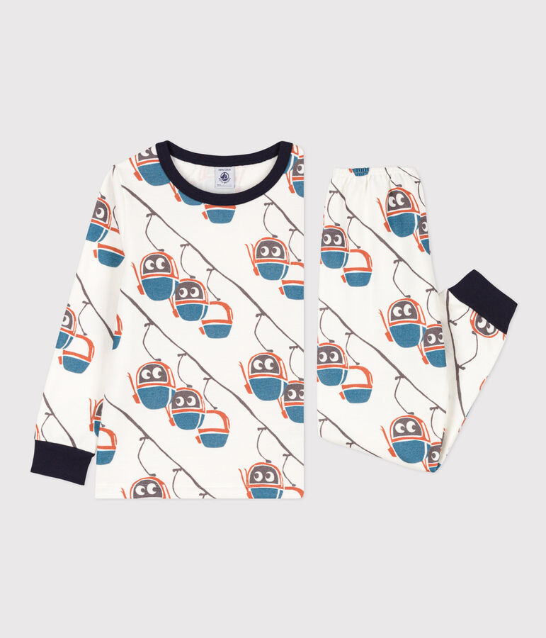 Children's Unisex Gondola Fleece Pyjamas white/multicolor