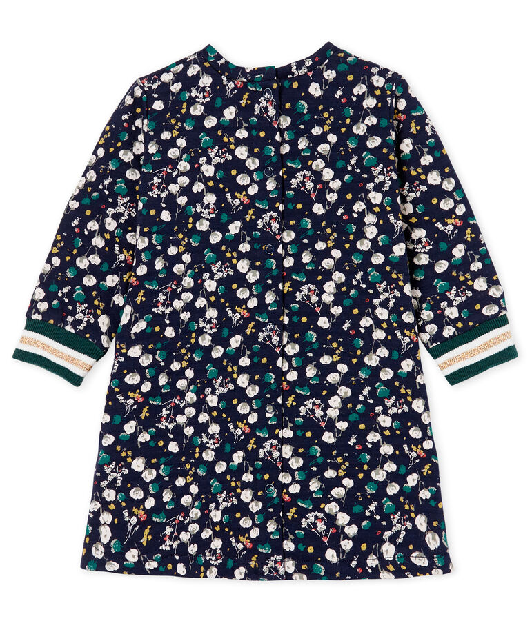 Baby Girls' Long-Sleeved Print Dress blue/multicolor