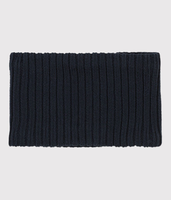 Babies' Knit Snood with Recycled Fleece Lining SMOKING blue