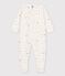 Babies' Fleece Sleepsuit MARSHMALLOW white/MULTICO white