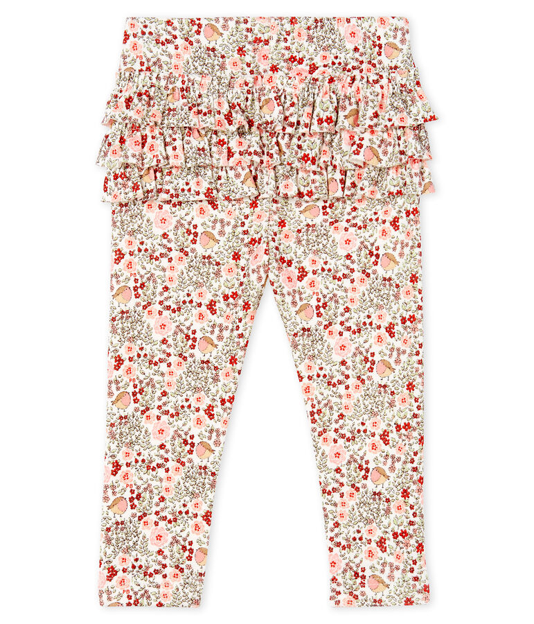 Baby Girls' Printed Ruffled Leggings MARSHMALLOW white/MULTICO CN