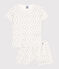 Children's short floral-print openwork cotton pyjamas MARSHMALLOW white/MULTICO white