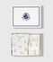 Babies' gift box in printed cotton MARSHMALLOW /BRUN