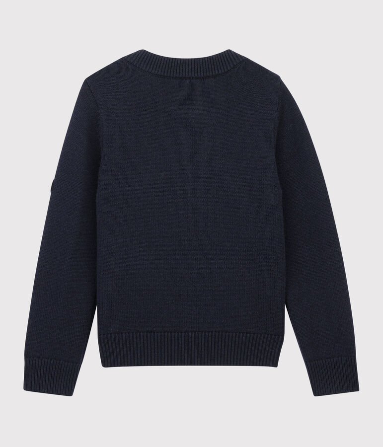 Children's Wool and Cotton Pullover blue