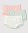 Girls' Sparkly Print Organic Cotton and Elastane Hipsters - 3-Pack variante 1