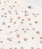 Girls' Floral Tube Knit Pyjamas MARSHMALLOW white/MULTICO white