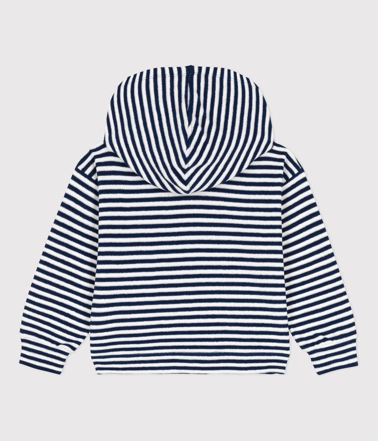 Boys' Stripy Hoodie blue/white