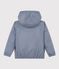 Children's unisex recycled polyester warm windbreaker SMOKING blue/MARSHMALLOW white