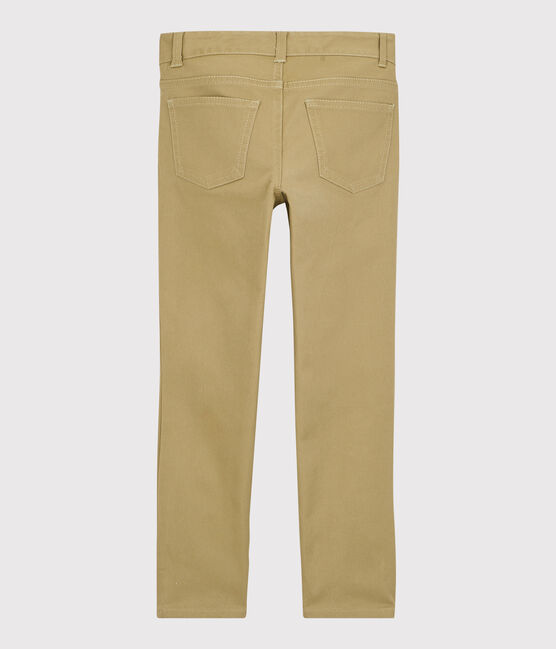 Boys' Slim-Fit Serge Trousers JERRYCAN beige
