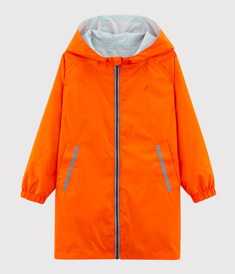 Unisex Children's Warm Reversible Windbreaker CAROTTE orange/FONTAINE blue