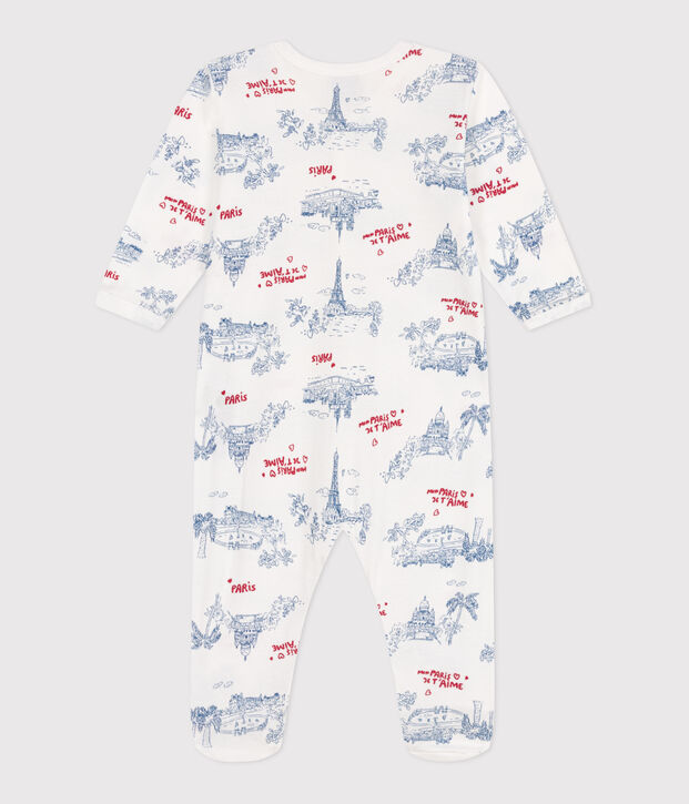 Babies' Paris themed cotton pyjamas white/multicolor