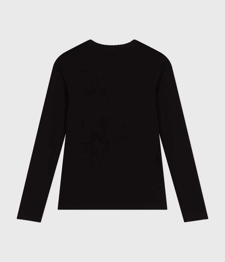 Women's Iconic Cocotte Stitch Cotton T-Shirt black