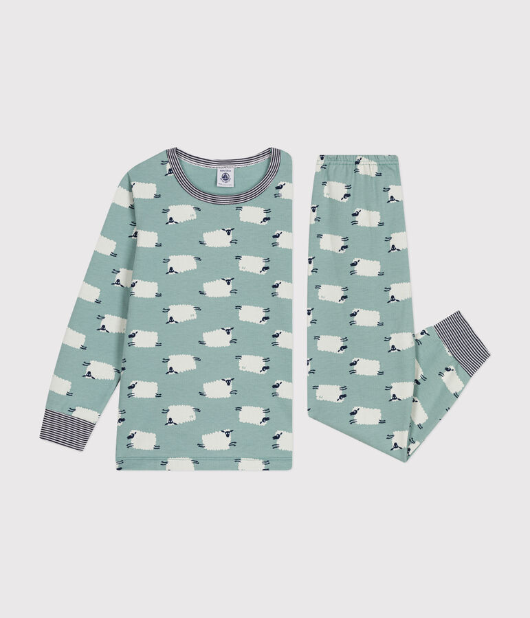 Children's sheep print brushed fleece pyjamas PAUL /MULTICO
