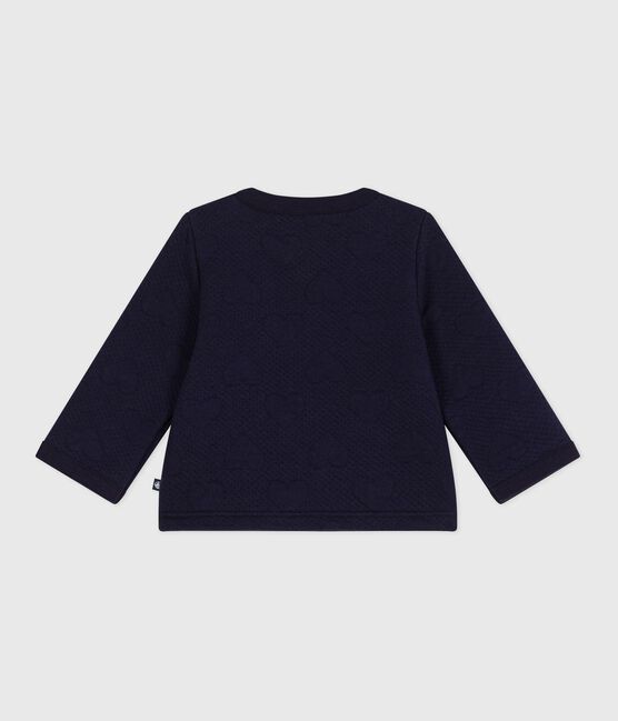 Babies' cardigan in thick cotton with a heart pattern SOIR