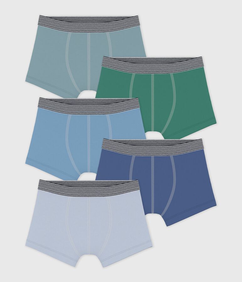 Pack of children's plain cotton boxers multicolor