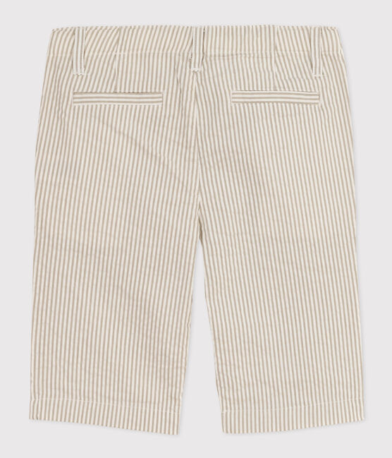 Boys' Seersucker Bermuda Shorts MARECAGE /MARSHMALLOW