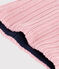 Children's fleece-lined knitted snood CHARME pink