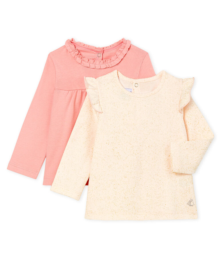 Baby Girls' Long-sleeved T-Shirt - 2-Piece Set multicolor