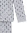 Little boy's pyjamas POUSSIERE grey/MEDIEVAL blue