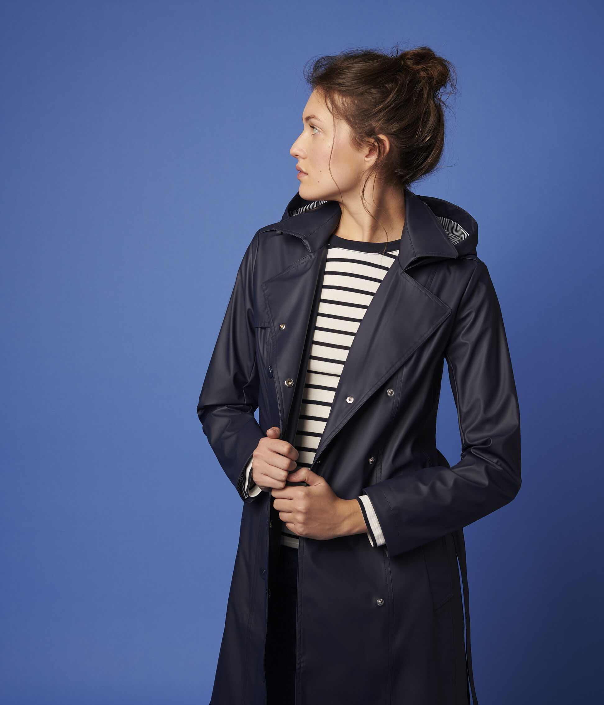Women's Hooded Trench coat SMOKING 