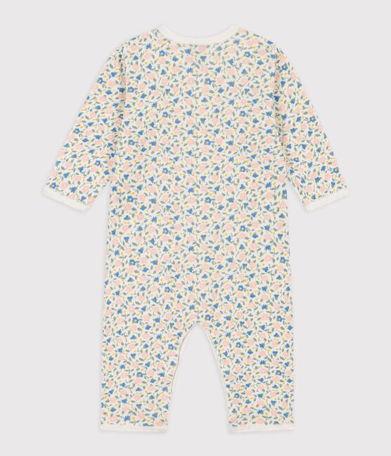 Floral Footless Cotton Sleepsuit MARSHMALLOW white/MULTICO white