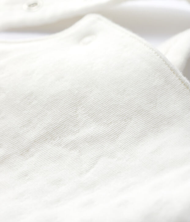 Babies' White Organic Cotton Tube Knit Dungarees white