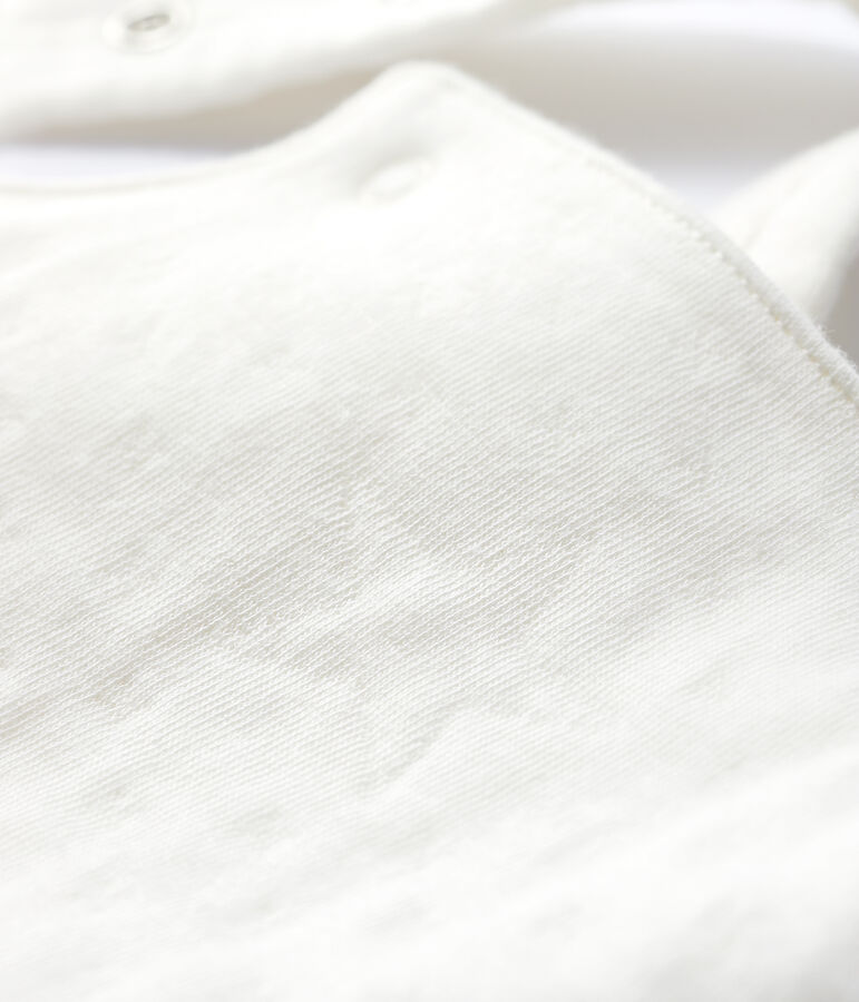 Babies' White Organic Cotton Tube Knit Dungarees white