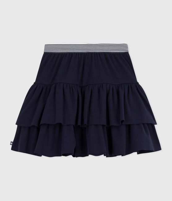 Children's plain cotton skirt SMOKING blue