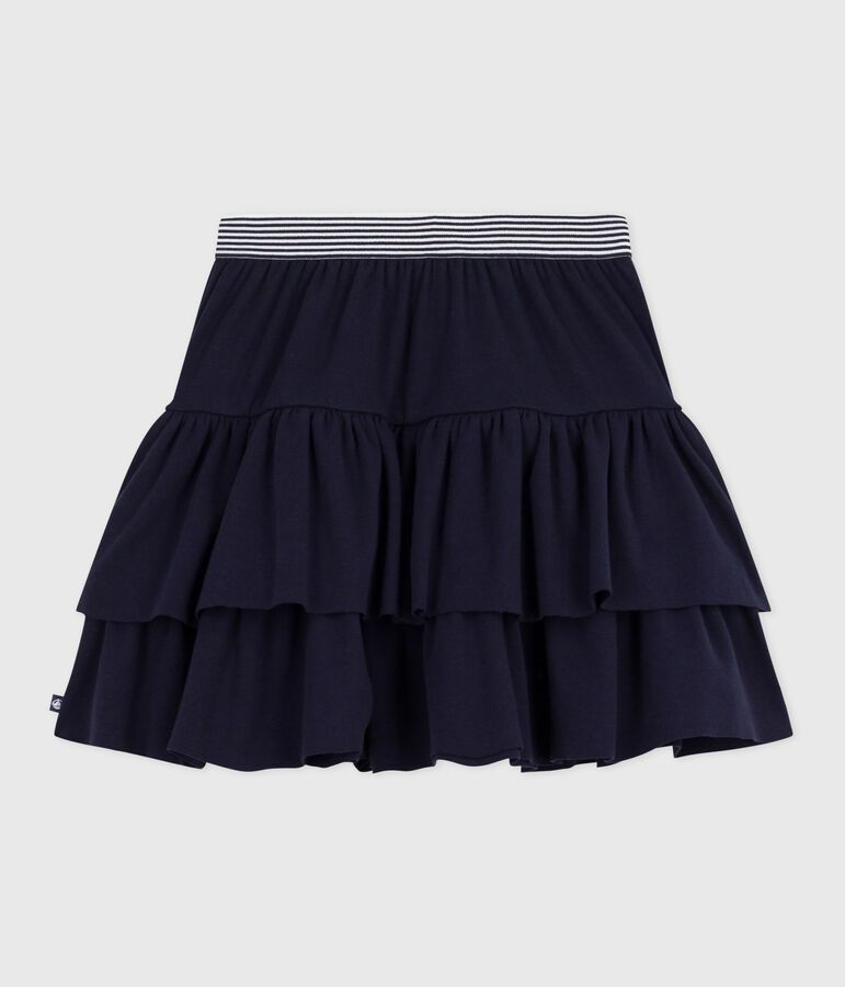 Children's plain cotton skirt blue