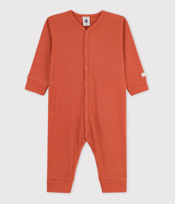 Babies' Footless Cotton and Lyocell Sleepsuit BRANDY pink