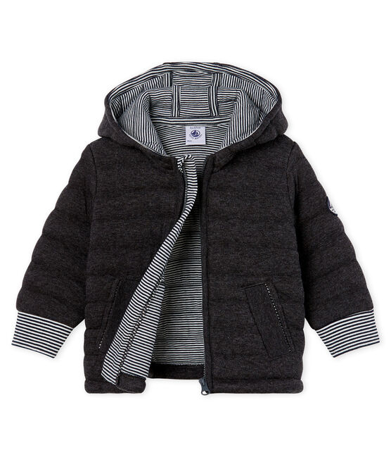 Baby Boys' Zip-Up Jacket in Quilted Tube Knit CITY CHINE grey