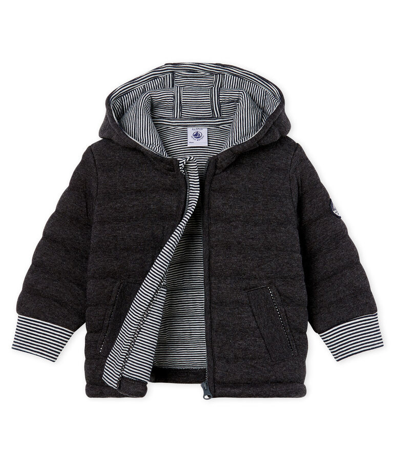 Baby Boys' Zip-Up Jacket in Quilted Tube Knit grey