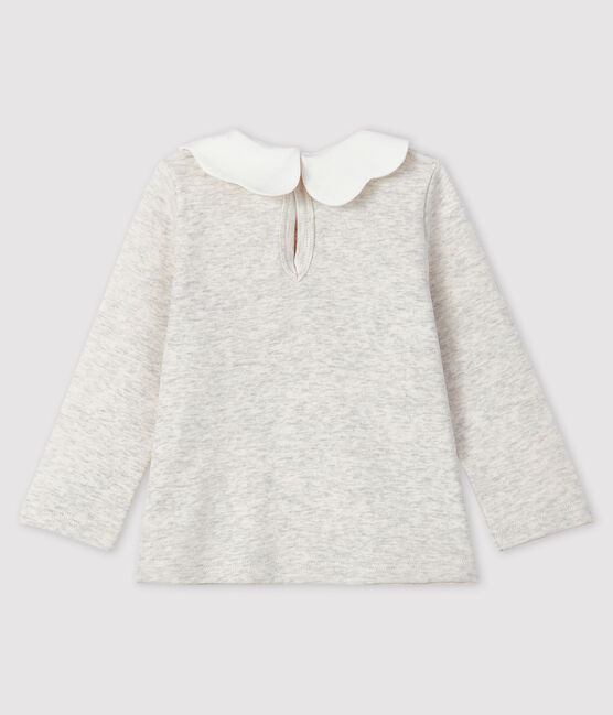 Baby girl's long-sleeved blouse MONTELIMAR CHINE beige