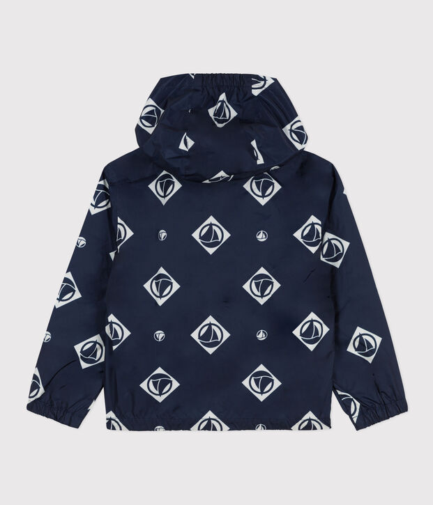 Children's Unisex Recycled Fabric Windcheater blue/white