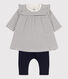 Babies' Sailor Striped Cotton Tube Knit Dress with Leggings