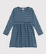 Girls' long-sleeved stripy tube knit dress