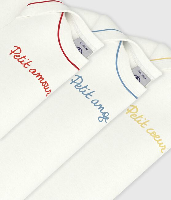 Pack of babies' short-sleeved plain cotton bodies variante 1